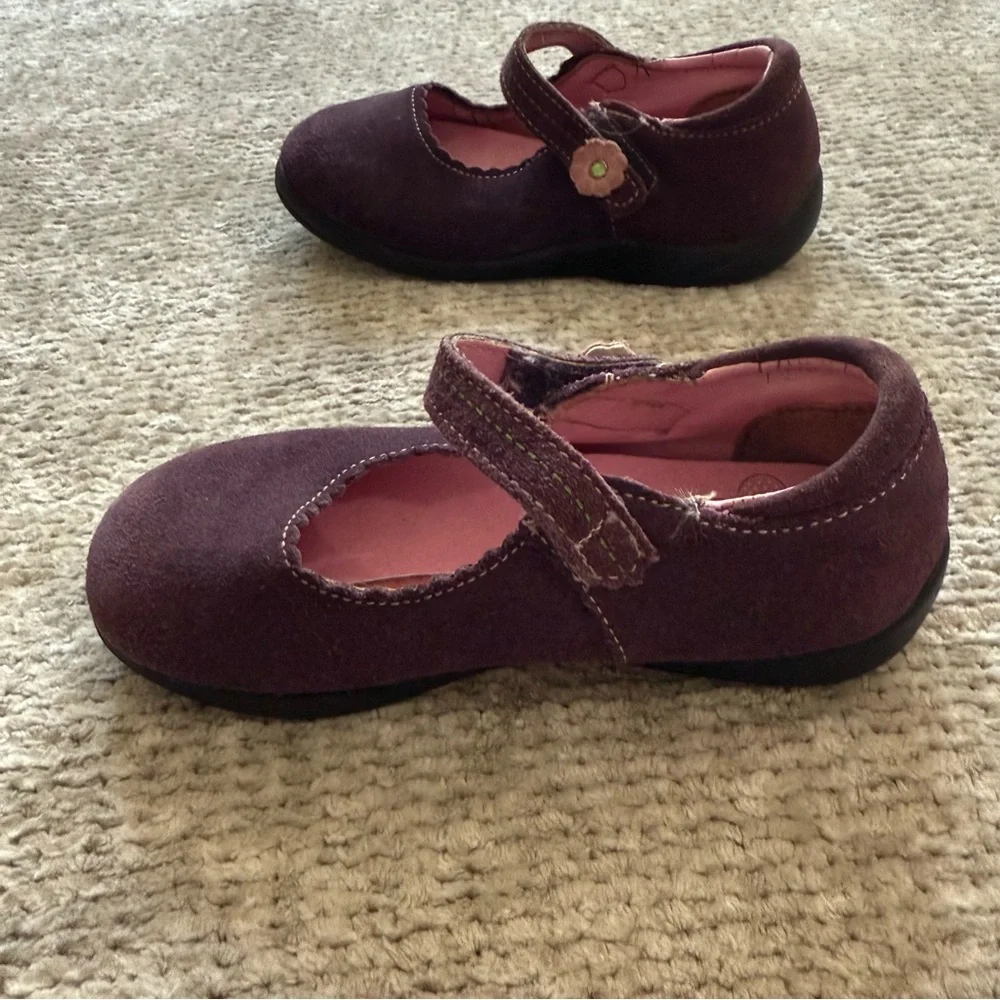 Buster Brown Girls Plum Suede Mary Jane Shoes‎ with Toe Zone 10M Fall Classic